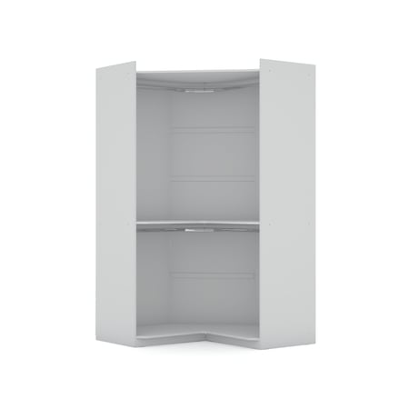 Manhattan Comfort Mulberry Open Corner Closet, White 108GMC1